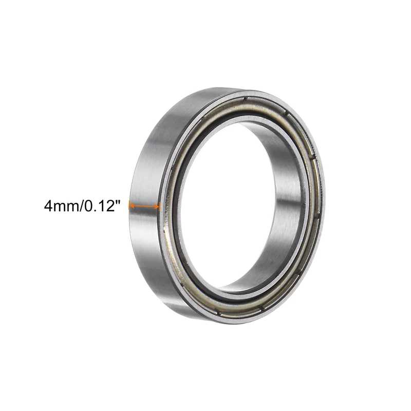 5pcs 6702ZZ Deep Groove Ball Bearings, Chrome Steel Z2 Bearing 15mm x 21mm x 4mm