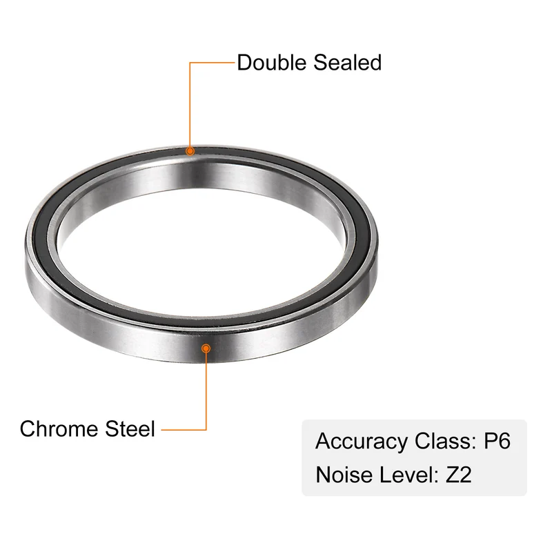 6706-2RS Deep Groove Ball Bearing,4pcs 30x37x4mm Z2 Bearings,Black