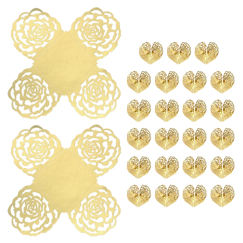 25PCS 4 Inch Truffle Wrappers for Wedding Birthday, Gold
