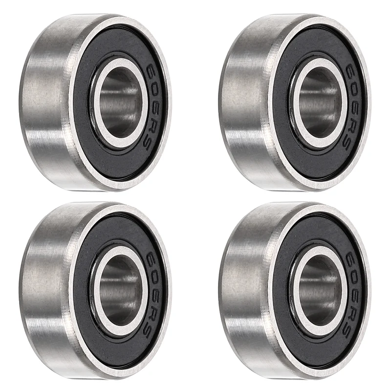 4Pcs 606-2RS Deep Groove Ball Bearings 6x17x6mm ZV4 Level ABEC7 Precision