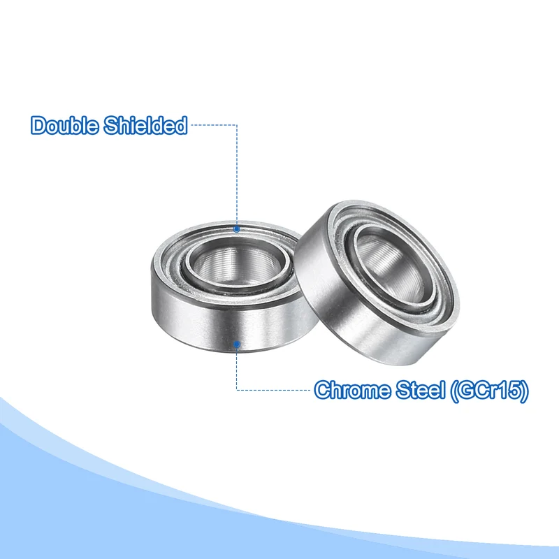 5Pcs R166ZZ Deep Groove Ball Bearings 3/16"x3/8"x1/8" Double Metal Shielded Z3