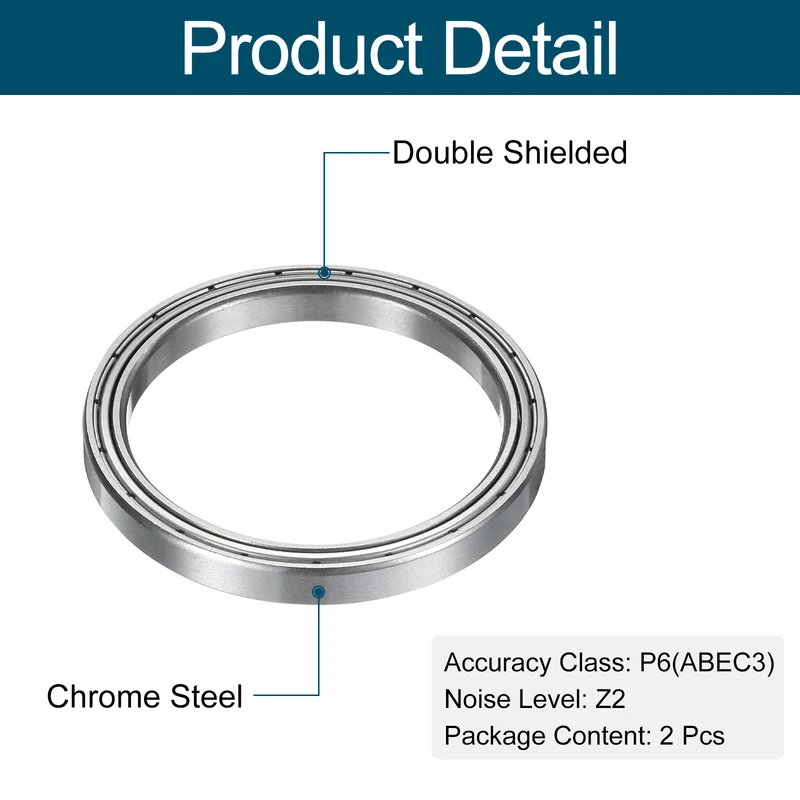 2pcs 6706ZZ Deep Groove Ball Bearings Chrome Steel Z2 Double Metal 30x 37x 4mm