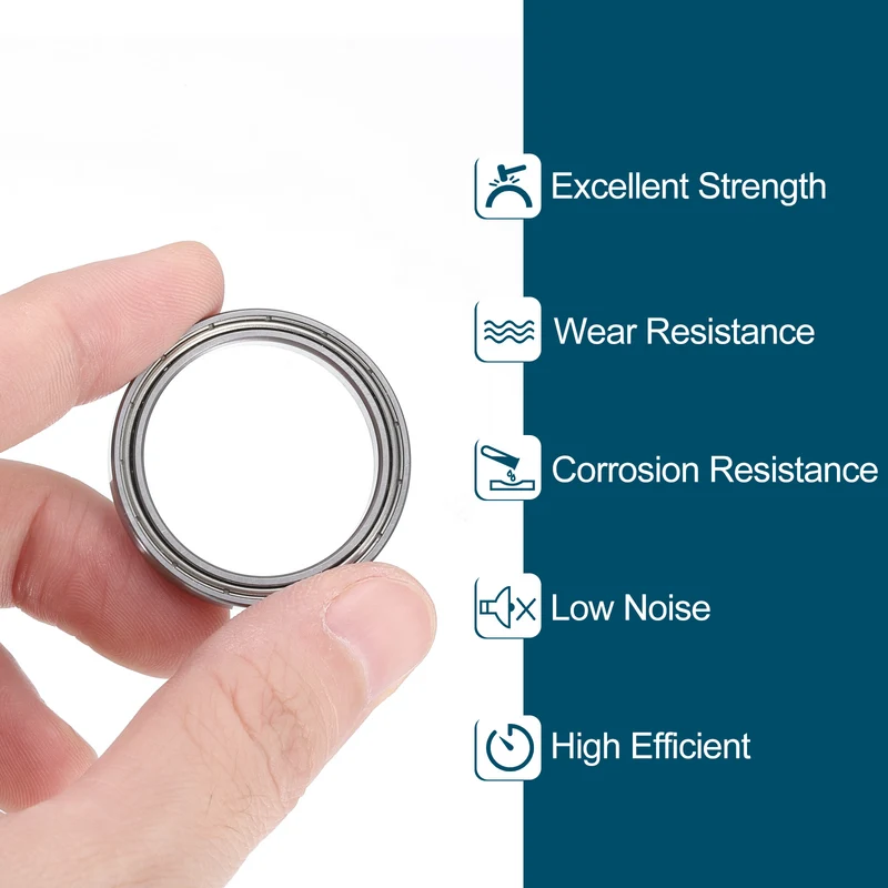 6pcs 6705ZZ Deep Groove Ball Bearings Chrome Steel Z2 Double Metal 25x32x4mm