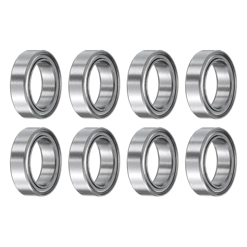 8pcs 6700ZZ Deep Groove Ball Bearings, Chrome Steel Z2 Double Metal, 10x 15x 4mm