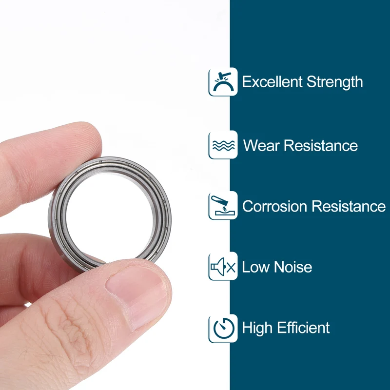 8pcs 6704ZZ Deep Groove Ball Bearings, Chrome Steel Z2 Double Metal, 20x 27x 4mm