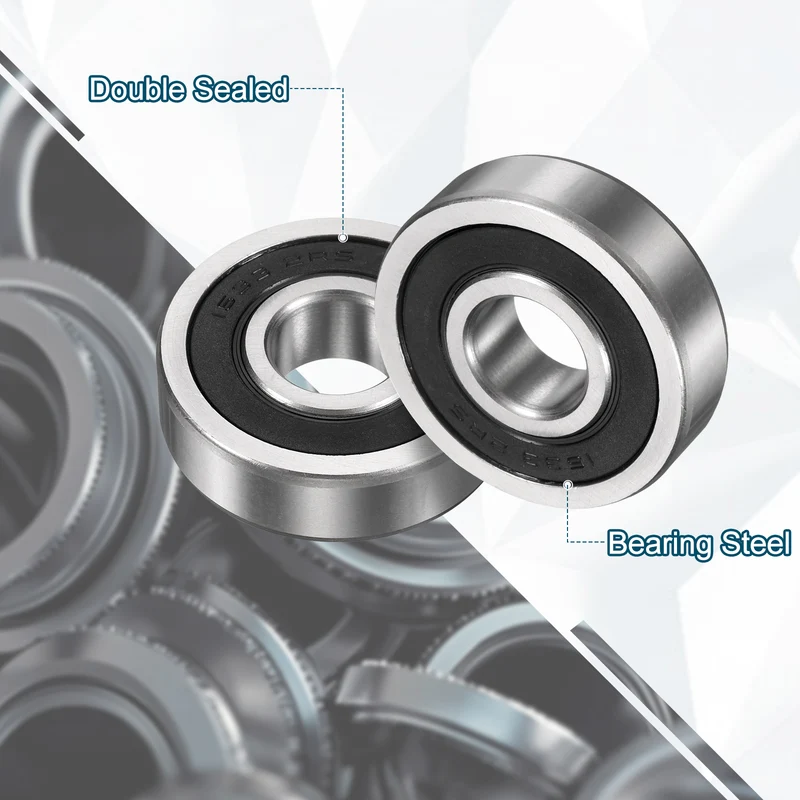 3pcs 1633-2RS Deep Groove Ball Bearing 5/8" x 1-3/4" x 1/2" Z2 Double Rubber