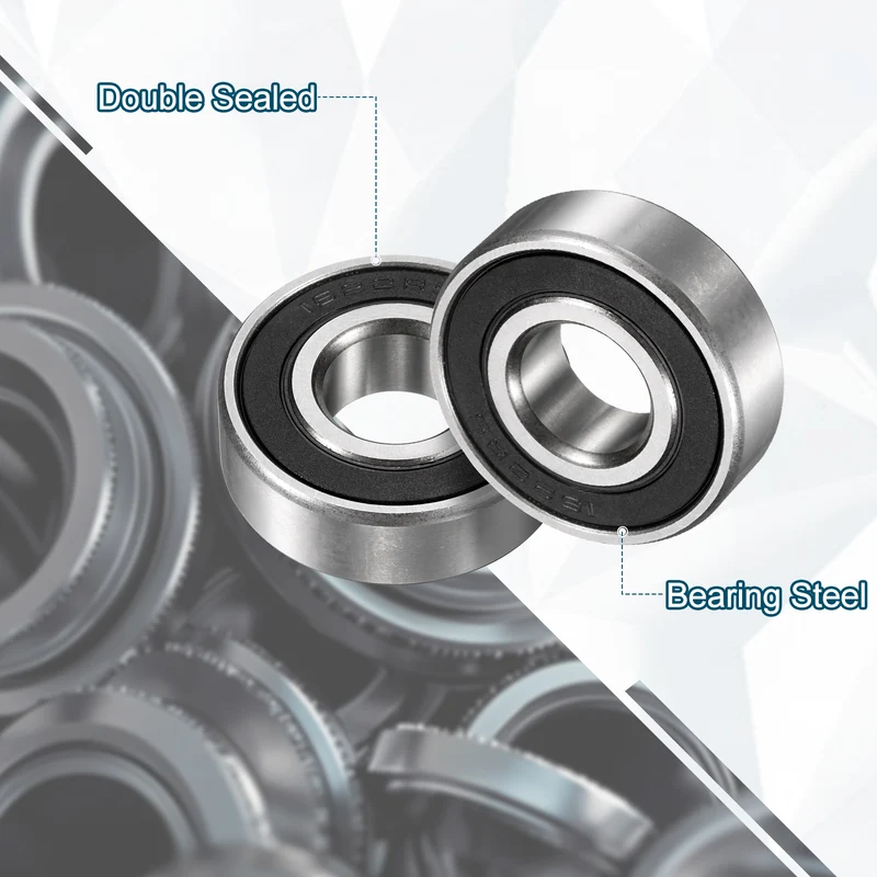 1622-2RS Deep Groove Ball Bearing, 3pcs 9/16" x 1-3/8" x 7/16", Z2 Double Rubber