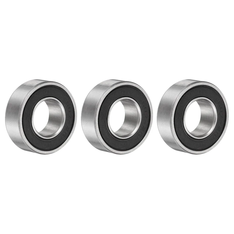 3pcs 1607-2RS Deep Groove Ball Bearing 7/16" x 29/32" x 5/16" Z2 Double Rubber