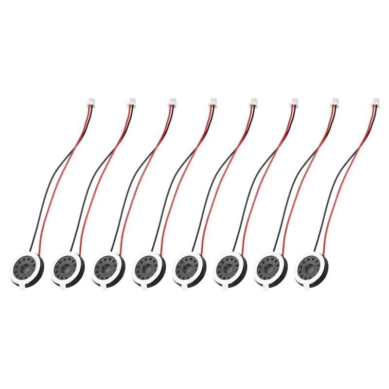 8Pcs 1W 8 Ohm 16mm Small Round Internal Magnetic Speaker with 1.25mm Terminal