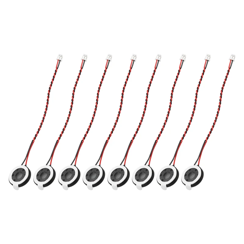 8Pcs 1W 8 Ohm 15mm Small Round Internal Magnetic Speaker with 1.25mm Terminal