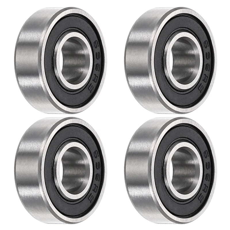 4Pcs 696-2RS Deep Groove Ball Bearings 6x15x5mm ZV4 Level ABEC7 Precision