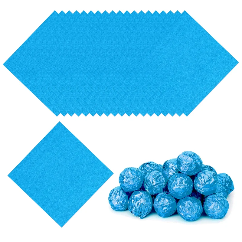 200 Pcs 5x5 Inch Foil Candy Wrappers Chocolate Wrapping Paper Dark Blue