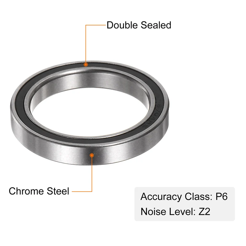 6704-2RS Deep Groove Ball Bearing4pcs 20x27x4mm Z2 Bearings Black