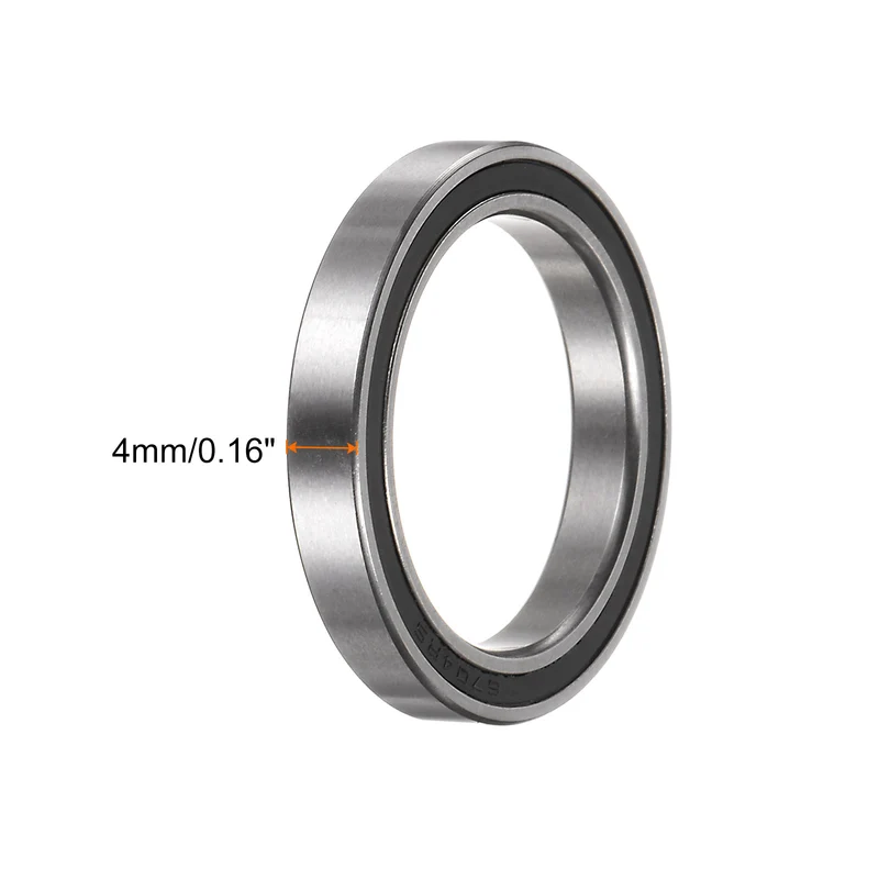 10pcs 6704-2RS Deep Groove Ball Bearing 20x27x4mm Z2 Bearings Black