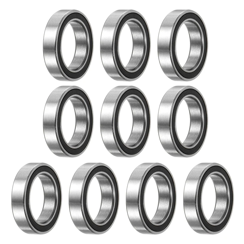 10pcs 6701-2RS Deep Groove Ball Bearing 12x18x4mm Z2 Bearings Black