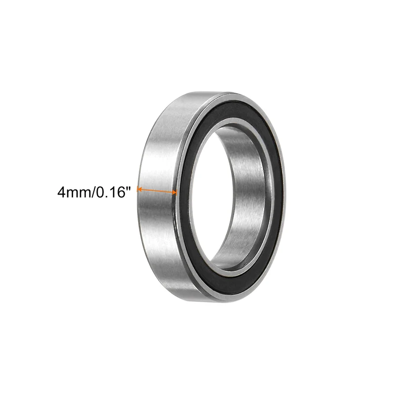 10pcs 6701-2RS Deep Groove Ball Bearing 12x18x4mm Z2 Bearings Black