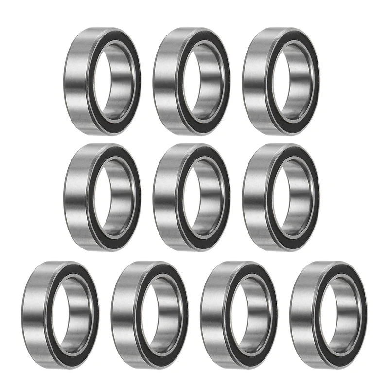 6700-2RS Deep Groove Ball Bearing,10pcs 10x15x4mm Z2 Bearings,Black