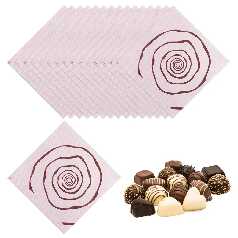 200 Pcs Candy Foil Wrappers, 3.9 x 3.9 Inch Chocolate Wrappers, Pink
