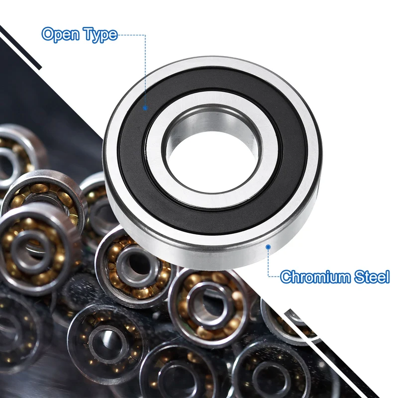 6306-2RS Deep Groove Ball Bearings, 25 x 72 x 19mm C3 Double Sealed Gcr15