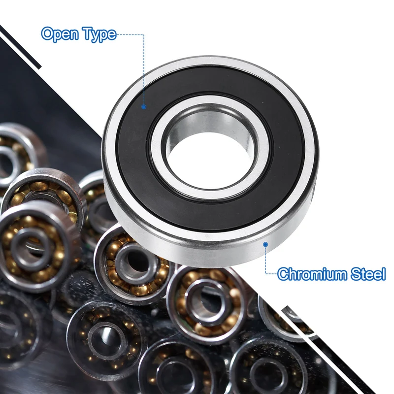 6305-2RS Deep Groove Ball Bearings, 25 x 62 x 17mm C3 Double Sealed Gcr15