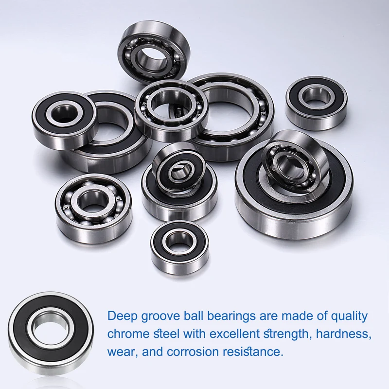 6305-2RS Deep Groove Ball Bearings, 25 x 62 x 17mm C3 Double Sealed Gcr15