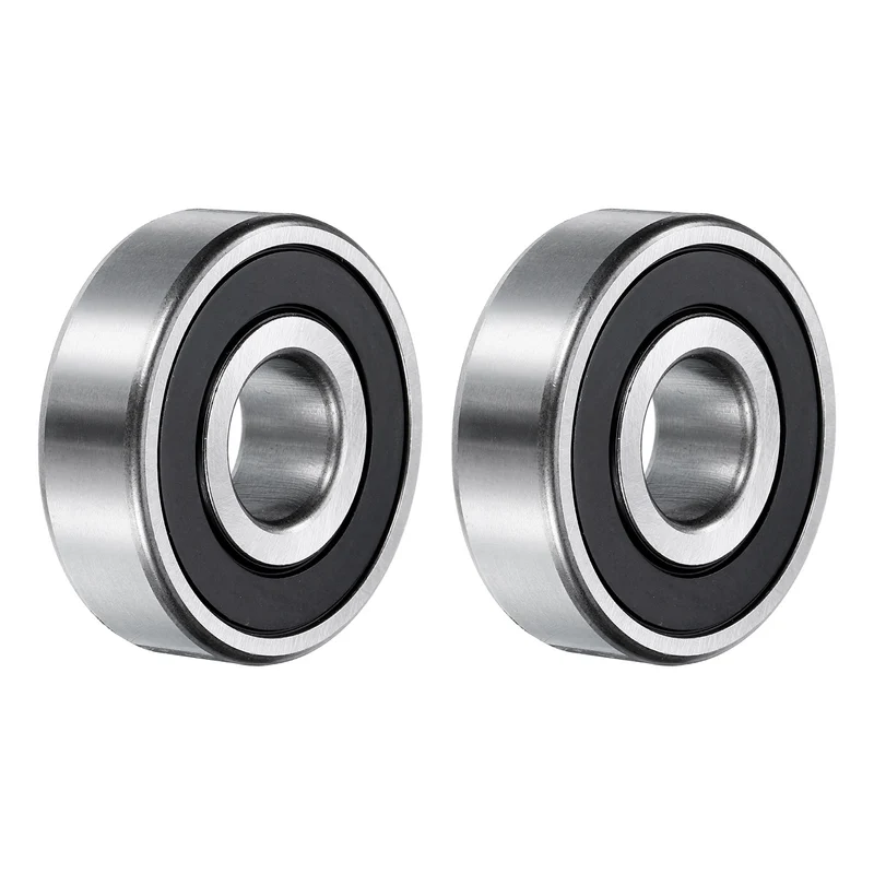 6302-2RS Deep Groove Ball Bearings, 2pcs 15 x 42 x 13mm C3 Double Sealed Gcr15