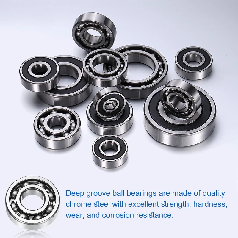 6204 Deep Groove Ball Bearings, 2pcs 20 x 47 x 14mm C3 Open Type Chrome Steel