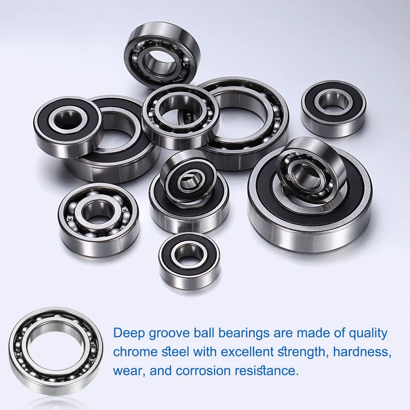 6008 Deep Groove Ball Bearings, 2pcs 40 x 68 x 15mm C3 Open Type Chrome Steel