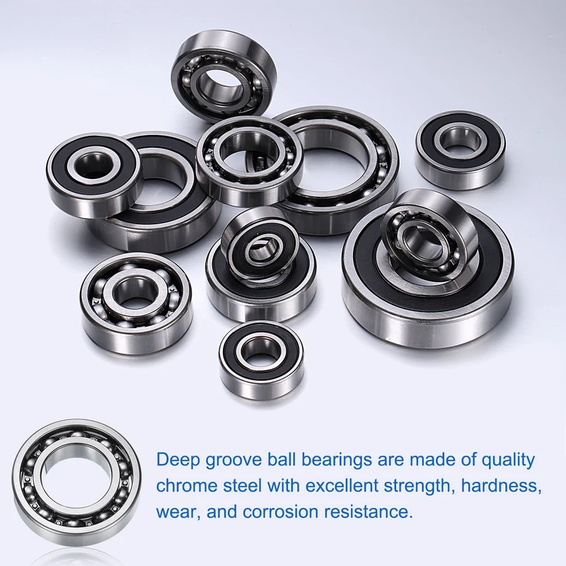 6005 Deep Groove Ball Bearings, 2pcs 25 x 47 x 12mm C3 Open Type Chrome Steel