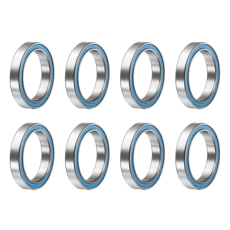 8pcs 6703-2RS Deep Groove Ball Bearings 17x23x4mm, P6(ABEC3), Blue