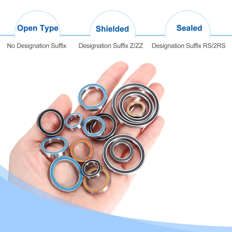 8pcs 6703-2RS Deep Groove Ball Bearings 17x23x4mm, P6(ABEC3), Blue