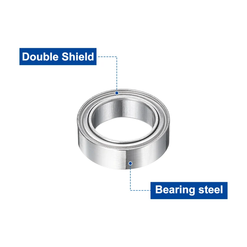8Pcs MR128ZZ Deep Groove Ball Bearings, 8mm ID 12mm OD 3.5mm Width Bearing