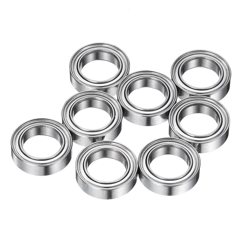 8Pcs MR117ZZ Deep Groove Ball Bearings, 7mm ID 11mm OD 3mm Width Bearing