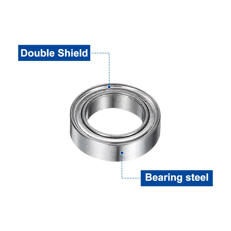 8Pcs MR117ZZ Deep Groove Ball Bearings, 7mm ID 11mm OD 3mm Width Bearing