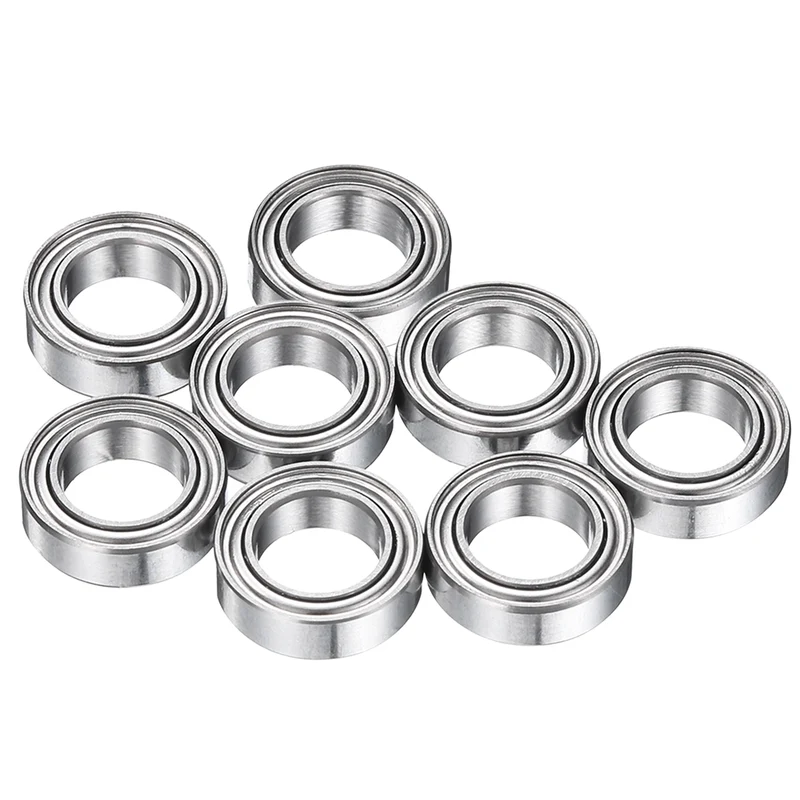 8Pcs MR106ZZ Deep Groove Ball Bearings, 6mm ID 10mm OD 3mm Width Bearing