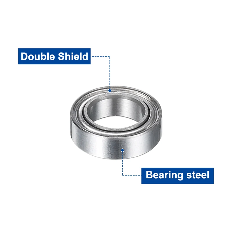 8Pcs MR106ZZ Deep Groove Ball Bearings, 6mm ID 10mm OD 3mm Width Bearing