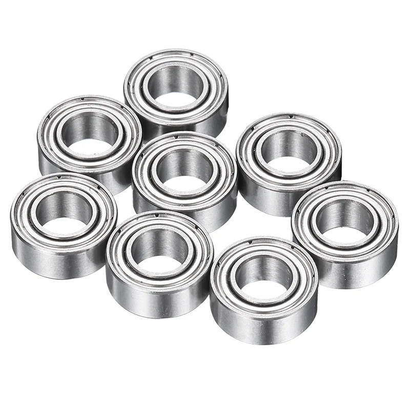 8Pcs MR105ZZ Deep Groove Ball Bearings, 5mm ID 10mm OD 4mm Width Bearing