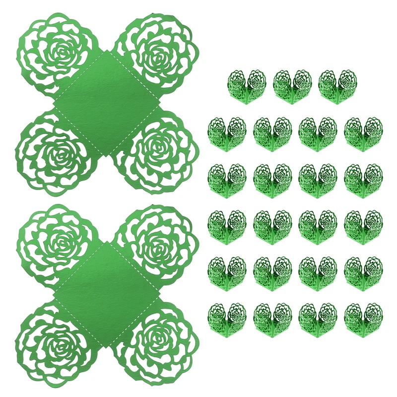 25PCS 4 Inch Truffle Wrappers for Wedding Birthday, Dark Green