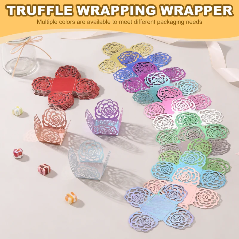 25PCS 4 Inch Truffle Wrappers for Wedding Birthday, Dark Green