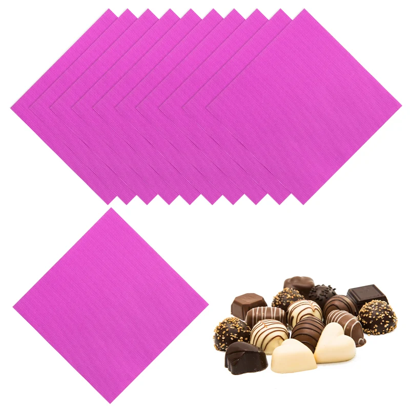 100 Pcs Candy Foil Wrappers, 4.7 x 4.7 Inch Chocolate Wrappers, Rose Red