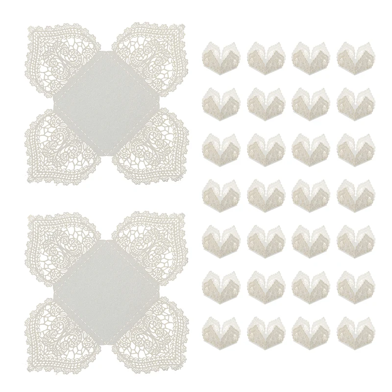 30PCS 4.1 Inch Truffle Wrappers for Wedding Birthday, White