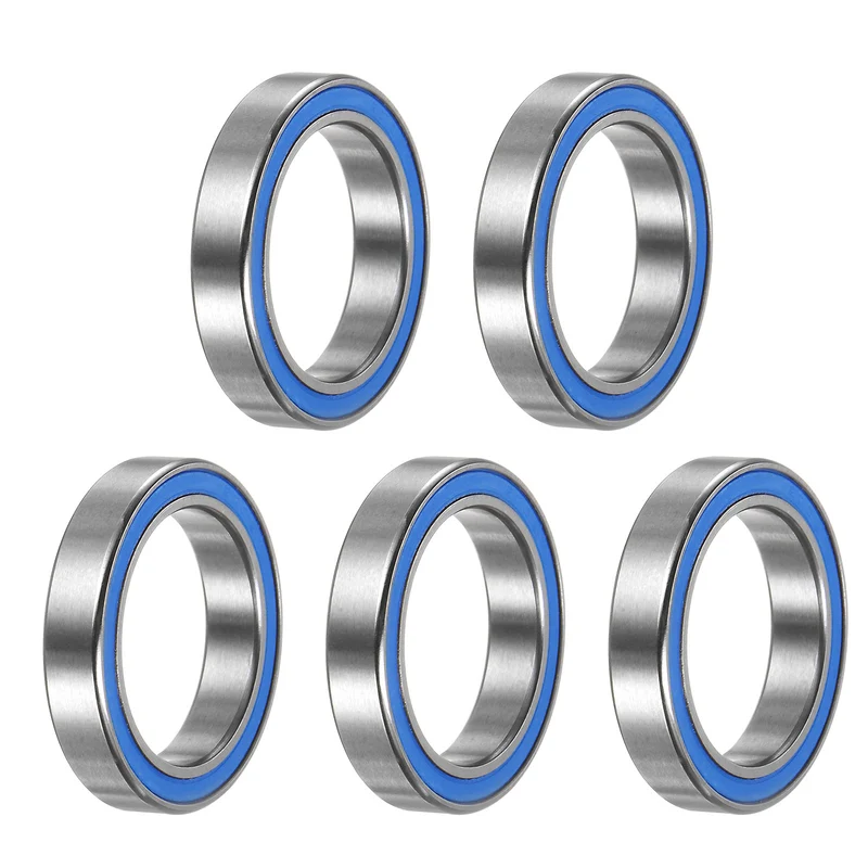 6702-2RS Deep Groove Ball Bearing,5pcs 15x21x4mm Z2 Bearings,Blue
