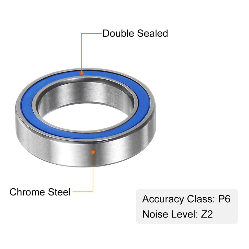 6701-2RS Deep Groove Ball Bearing,5pcs 12x18x4mm Z2 Bearings,Blue
