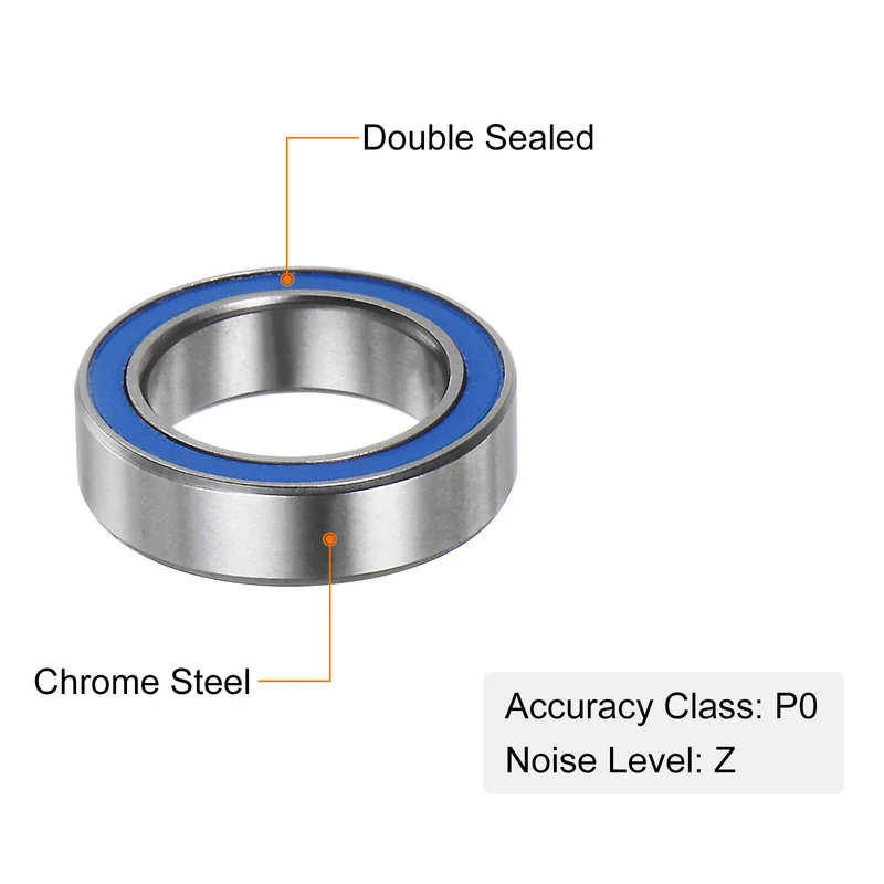 6700-2RS Deep Groove Ball Bearing, 10pcs 10 x 15 x 4mm Double Rubber Sealed Chrome Steel Bearings, Blue