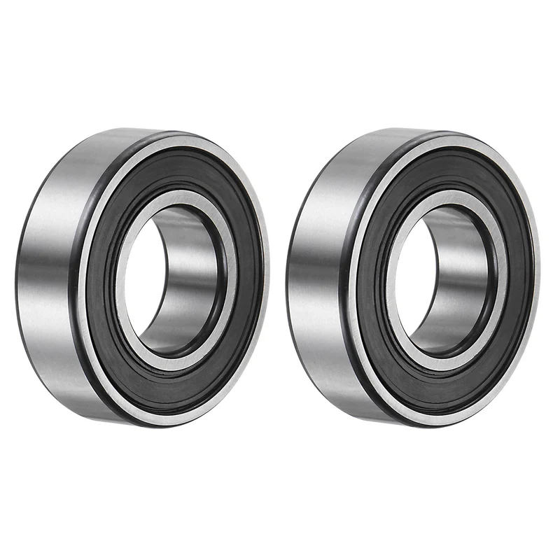 6205-2RS Deep Groove Ball Bearing,2pcs 25x52x15mm C3 Bearings,Black