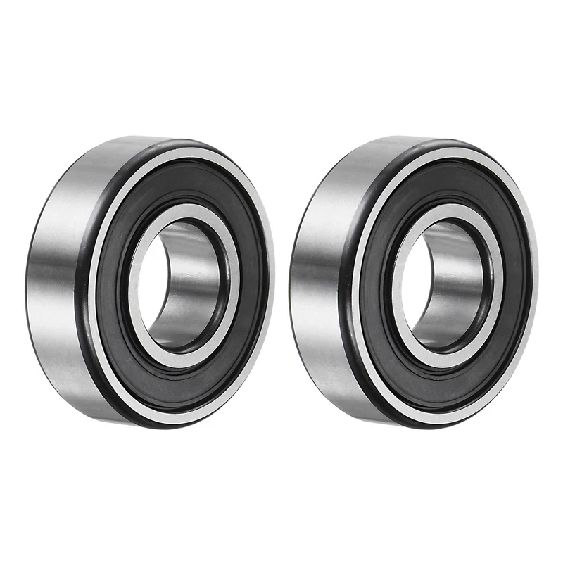6204-2RS Deep Groove Ball Bearing,2pcs 20x47x14mm C3 Bearings,Black