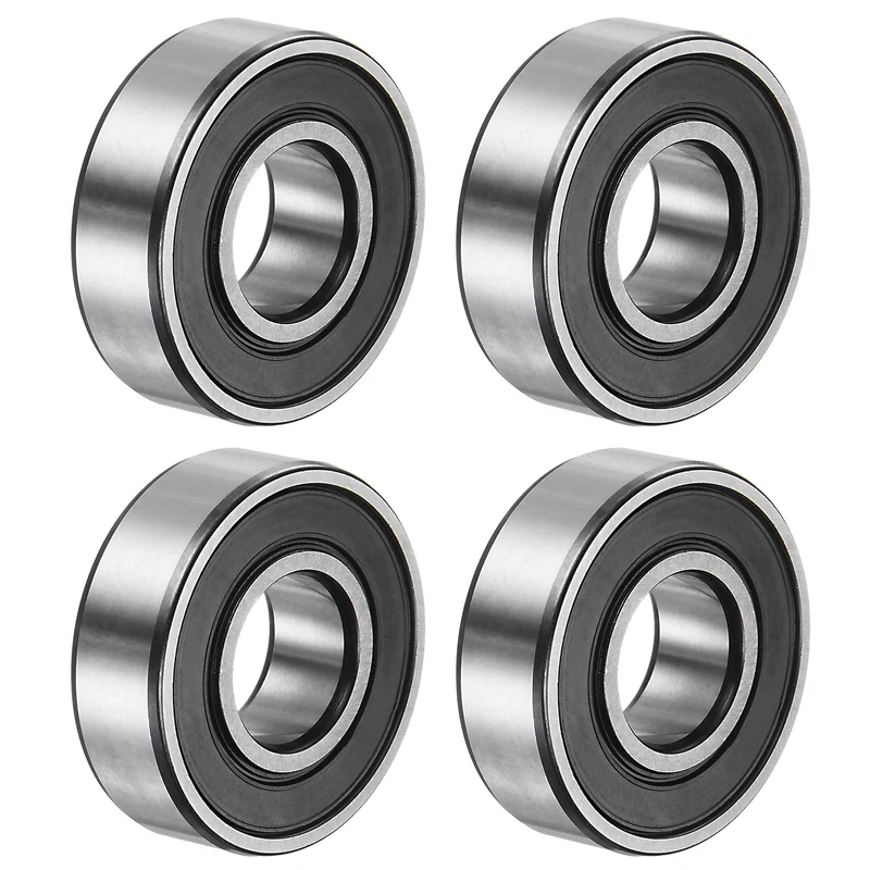 6202-2RS Deep Groove Ball Bearing,4pcs 15x35x11mm C3 Bearings,Black