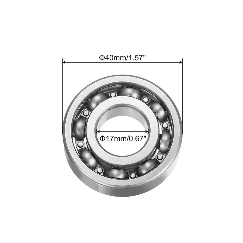 6203 Deep Groove Ball Bearing,17x40x12mm C3 Open Type Bearings