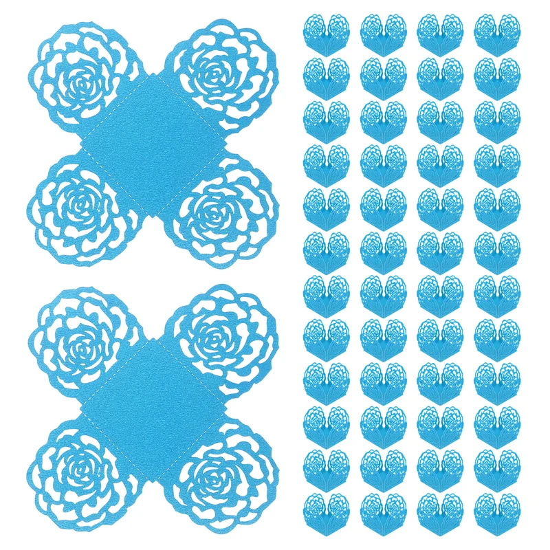 50PCS 4 Inch Truffle Wrappers for Wedding Birthday, Sky Blue