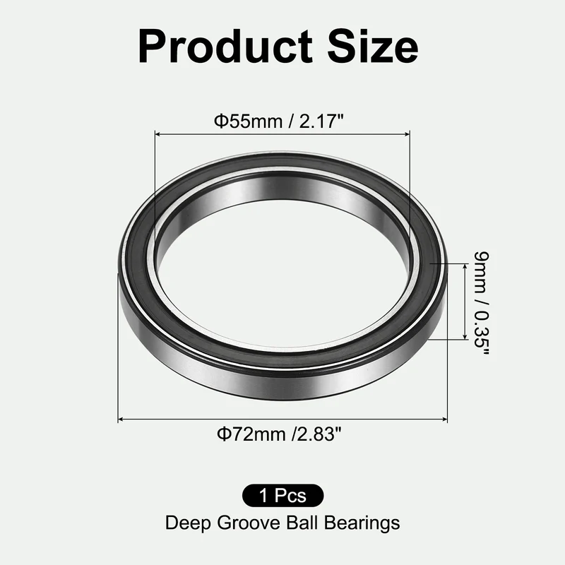 6811-2RS Deep Groove Ball Bearings 55x72x9mm ABEC3 Bearing